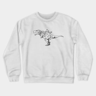 Steam Punk T-Rex (Black and white) Crewneck Sweatshirt